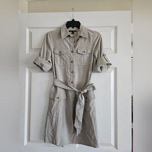 Banana Republic Khaki Trench Coat Dress